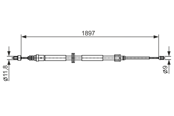 Vaijeri, seisontajarru (Vasen, Oikea, Takana)  art. 1987482433