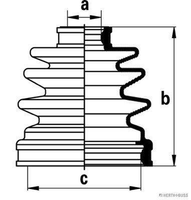 Paljekumisarja, vetoakseli (Vaihteiston puoli)  art. J2883004