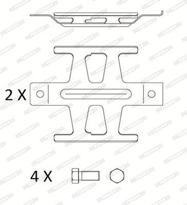 Tarvikesarja, jarrupala (MERITOR)  art. FAC174