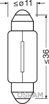 Polttimot Polttimo, takaluukun valo C10W, SV8.5-8, 12 V, 10W (Taka-akseli)  art. 6461