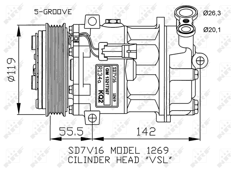 Kompressori, ilmastointilaite  art. 32818