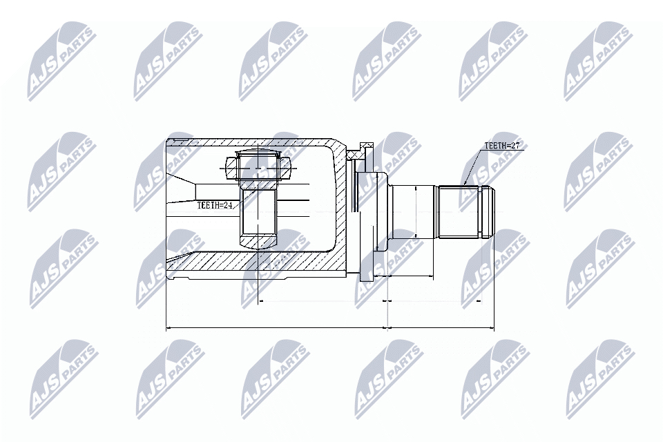 Nivelsarja, vetoakseli (Etuakseli, vasen)  art. NPWBM032