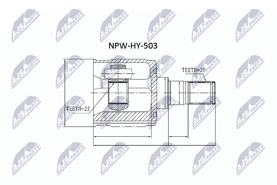 Nivelsarja, vetoakseli (Vaihteiston puoli)  art. NPWHY503