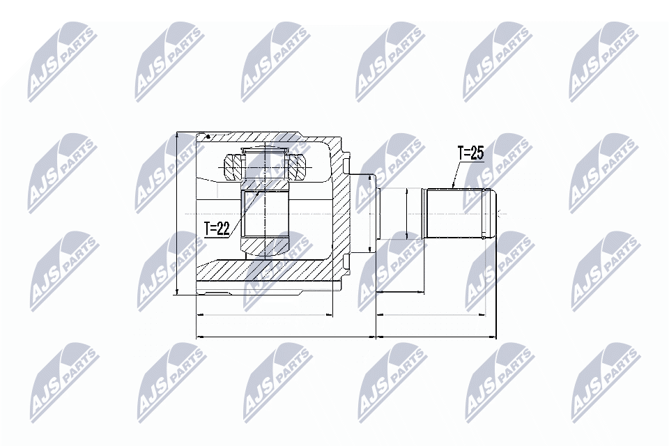 Nivelsarja, vetoakseli (Vaihteiston puoli)  art. NPWKA314