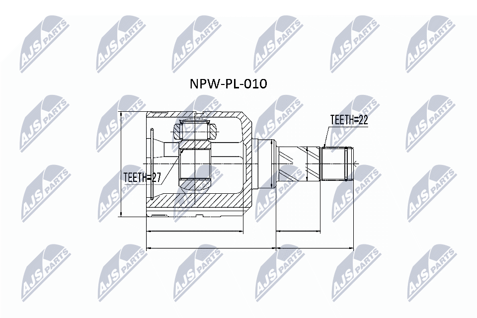 Nivelsarja, vetoakseli (Vaihteiston puoli)  art. NPWPL010