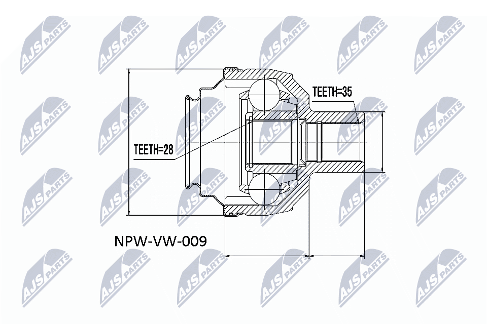 Nivelsarja, vetoakseli  art. NPWVW009